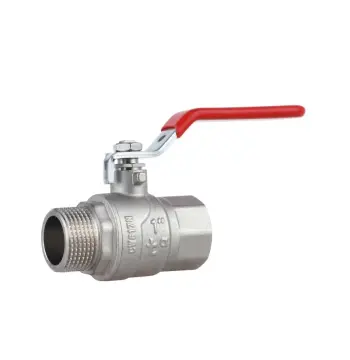 Кран шаровый Thermo Alliance Forte SF605W25 латунный никелированный 1" ВН для воды с ручкой-рычагом (SF605W25)