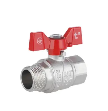 Кран шаровый Thermo Alliance Forte SF607W20 латунный 3/4" ВН для воды с ручкой-бабочкой (SF607W20)