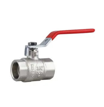Кран шаровой Thermo Alliance Forte SF600W20 латунный никелированный 3/4" ВР для воды с ручкой-рычагом (SF600W20)