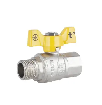 Кран шаровый Thermo Alliance Forte SF607G15 латунный газовый 1/2" ВН с ручкой-бабочкой (SF607G15)