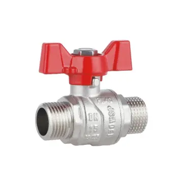 Кран шаровой Thermo Alliance Forte SF606W15 латунный для воды 1/2" НН с ручкой-бабочкой (SF606W15)