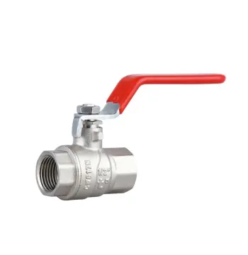 Кран шаровый Thermo Alliance Forte SF600W15 никелированный латунный ВР 1/2" для воды с ручкой-рычагом. (SF600W15)