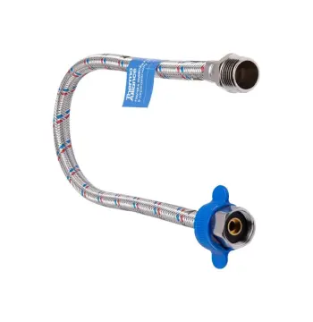 Гнучка підводка для води Thermo Alliance Standart SD398W80 в нержавіючому обплетенні, 80 см, гайка-штуцер 1/2 (SD398W80)