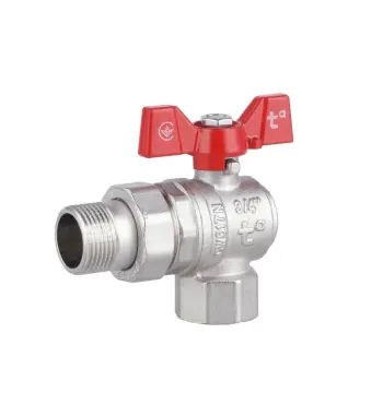 Кран шаровый Thermo Alliance Forte SF221W20 латунный угловой с американкой 3/4 (SF221W20)