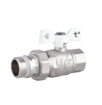 Кран шаровый-американка Thermo Alliance Forte SF222W25 латунный прямой 1" с системой антипротечки (SF222W25)