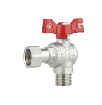 Кран шаровой с накидной гайкой Thermo Alliance Forte 1/2" ВН для воды угловой SF224W15
