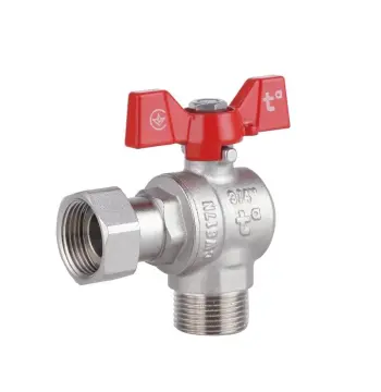 Кран шаровой Thermo Alliance Forte SF224W20 латунный угловой с накидной гайкой для воды 3/4" ВН (SF224W20)