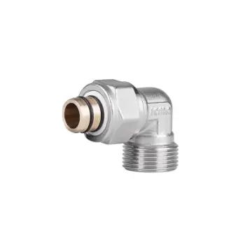 Уголок обжимной Icma 544 20х3/4" НР латунный никелированный (81544REBQ06)