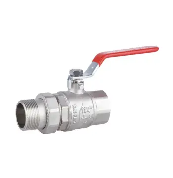 Кран шаровый Thermo Alliance Forte SF220W32 латунный никелированный прямой 1 1/4" с американкой (SF220W32)