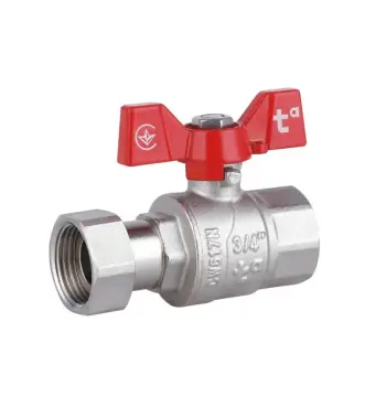Кран шаровой прямой Thermo Alliance Forte SF260W20 латунный с накидной гайкой 3/4" ВР (SF260W20)