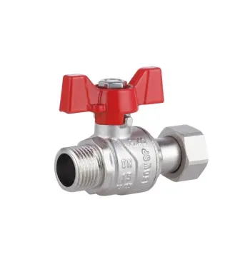 Кран шаровый Thermo Alliance Forte SF261W15 латунный прямой 1/2" ВН с накидной гайкой (SF261W15)