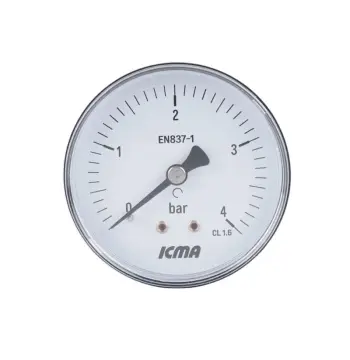 Манометр Icma 1/4" 0-4 бар, заднее подключение №243