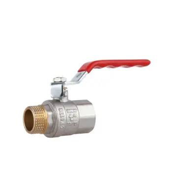 Кран шаровый Thermo Alliance Standart SD605NW20PN40 латунный никелированный прямой рычажный 3/4" ВН для воды (SD605NW20PN40)