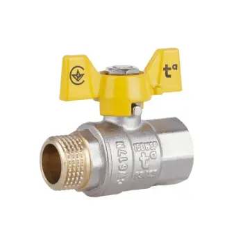 Кран шаровый Thermo Alliance Standart SD607NG15PN40 латунный газовый 1/2" ВН с ручкой-бабочкой (SD607NG15PN40)