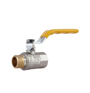 Кран шаровый Thermo Alliance Standart SD605NG15PN40 латунный никелированный для газа 1/2" ВН с рычагом (SD605NG15PN40)