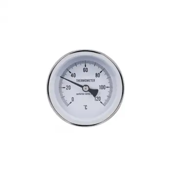 Термометр аксіальний Thermo Alliance SD17450MM Standart металевий з підключенням 1/2", Ø63 мм, до 120°C (SD17450MM)