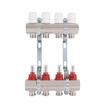 Коллектор для теплого пола Thermo Alliance Standart SD235W4 латунный с расходомерами на 4 выхода 1 (SD235W4)