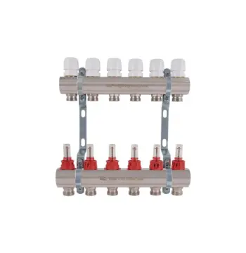 Коллектор для теплого пола Thermo Alliance Standart SD235W6 латунный с расходомерами на 6 контуров 1 (SD235W6)