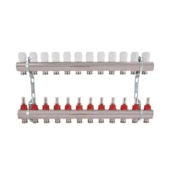 Коллектор Thermo Alliance Standart латунный с расходомерами 1" на 12 выходов (SD235W12)