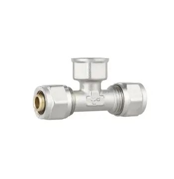 Тройник обжимной Thermo Alliance 16х1/2х16 Forte 16х1/2"х16 латунный с внутренней резьбой (SF177W161516)