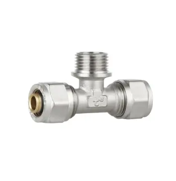 Тройник обжимной Thermo Alliance 16х1/2х16 Forte 16х1/2"х16 латунный с наружной резьбой (SF178W161516)