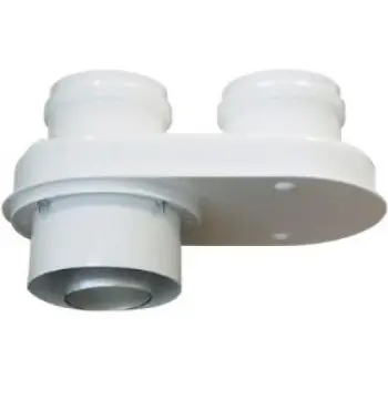 Переходник коаксиальный алюминиевый с 60×100 мм на 80х80 (COAXCONVADAPTER)