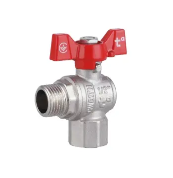 Кран шаровой Thermo Alliance SF267W15 Forte латунный угловой 1/2" ВН с ручкой-бабочкой (SF267W15)