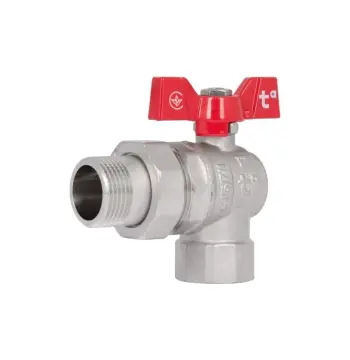 Кран кульовий з американкою Thermo Alliance Forte SF221W25 латунний кутовий 1" ВЗ (SF221W25)