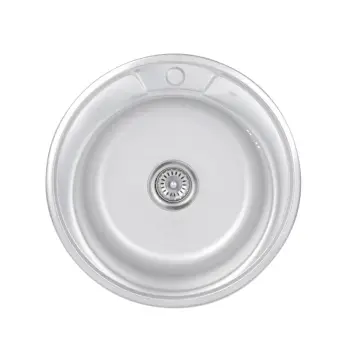 Кухонная мойка Lidz 510-D нержавеющая сатиновая круглая 0, 8 мм (SD00027762)