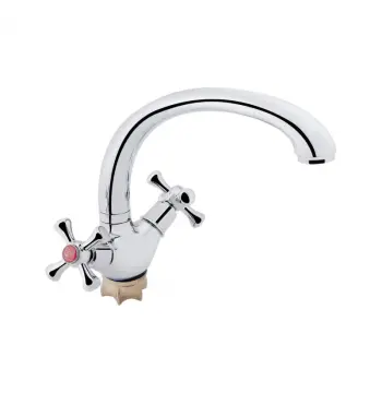 Смеситель для кухни Lidz Lamb 273F хромированный двухвентильный (LDLAM273FCRM21890)