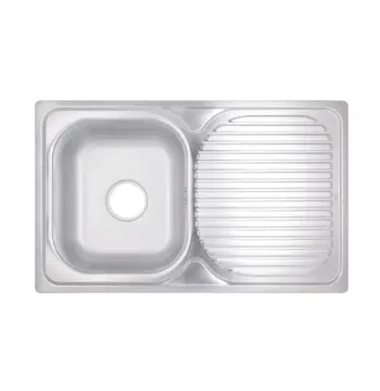 Кухонная мойка Lidz 7848 из нержавеющей стали 0, 8 мм satin с крылом (SD00028657)