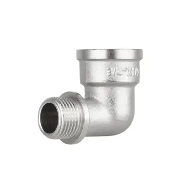 Уголок редукционный Thermo Alliance 3/4х1/2 Forte 3/4"х1/2" ВН латунный никелированный (SF3702015)