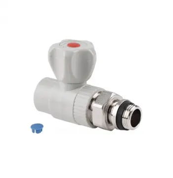 Кран радиаторный шаровый Thermo Alliance PPR 20х1/2" прямой с наружной резьбой (DSW428)