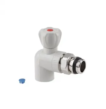 Кран шаровый радиаторный Thermo Alliance PPR 25х3/4" латунный угловой (DSW432)