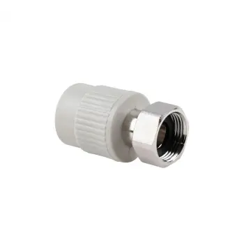 Муфта PPR Thermo Alliance 25х3/4" комбинированная серая с латунной накидной гайкой (DSI302)