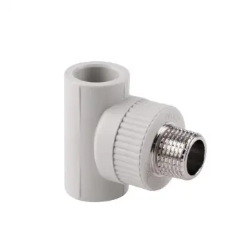 Тройник PPR Thermo Alliance 20х1/2х20 20х1/2"х20 серый с латунной наружной резьбой (DSC3015)