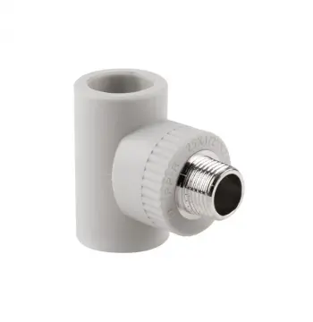 Тройник Thermo Alliance 25х1/2х25 PPR 25х1/2"х25 полипропиленовый серый с латунной наружной резьбой (DSC302)