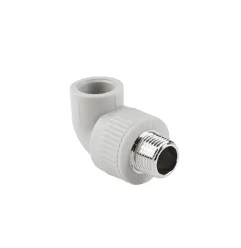 Уголок полипропиленовый Thermo Alliance 20х1/2" серый с латунной наружной резьбой (DSE4015)