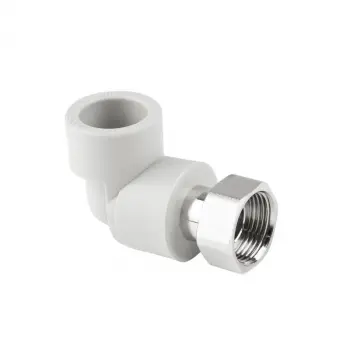 Уголок Thermo Alliance PPR 25х3/4" серый с латунной накидной гайкой и внутренней резьбой (DSE702)