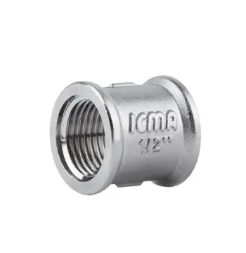Муфта равнопроходная Icma №1213 латунная никелированная с внутренней резьбой 1/2 (811213AD06)