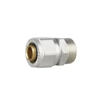 Муфта обжимная Thermo Alliance Forte 20х3/4" латунная никелированная с наружной резьбой (SF172W2020)
