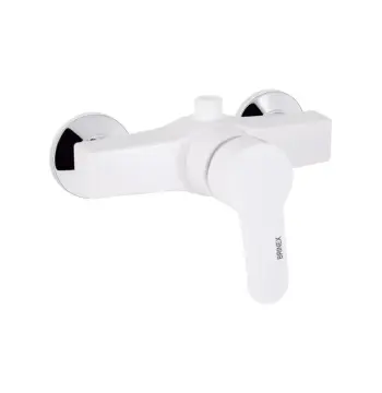 Смеситель для душа Brinex 40W 010 однорычажный из ABS пластика, хромированный/белый (BRIN40W010)