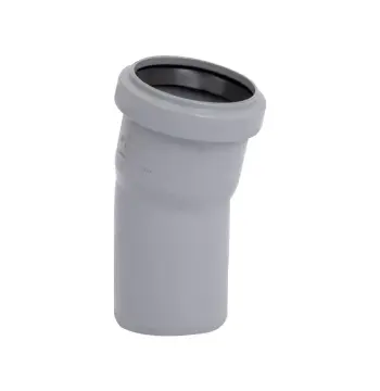 Колено канализационное TA Sewage 50, 15° полипропиленовое серое малошумное (TASEBPP1550)