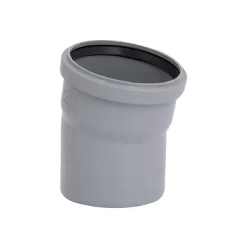 Колено канализационное TA Sewage 110 полипропиленовое серое с углом 15° (TASEBPP15110)