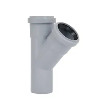 Трійник PPR каналізаційний TA Sewage 50 сірий з кутом 45° (TASTRPP4550)