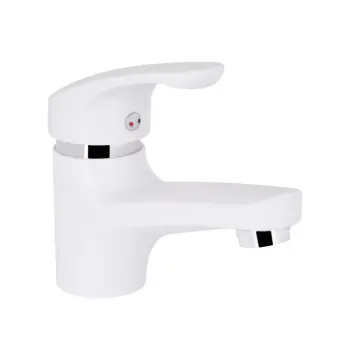Смеситель для раковины Brinex 36W 001 белый из ABS-пластика однорычажный (BRIN36W001)