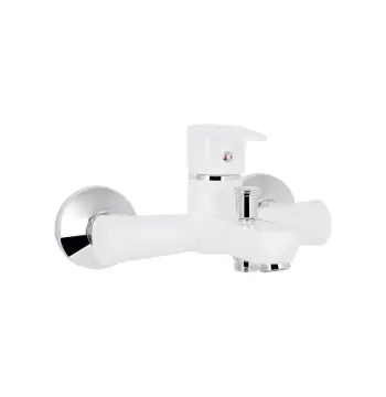Смеситель для ванны Brinex 37W 006 пластиковый хром/белый однорычажный (BRIN37W006)