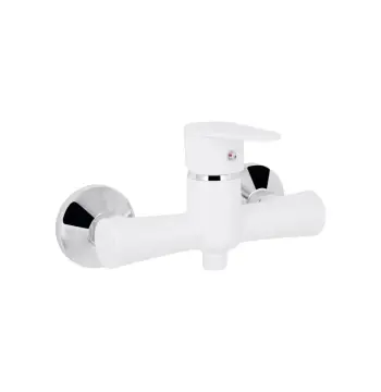 Смеситель для душа Brinex 37W 010 однорычажный из ABS-пластика белый с хромом (BRIN37W010)