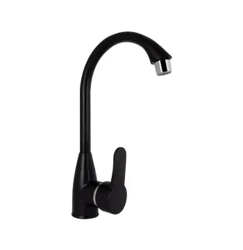 Смеситель для кухни Brinex 35B 007 пластиковый черный однорычажный (BRIN35B007)