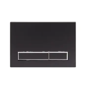 Панель смыва Qtap Nest QT0111M08V1091MB из ABS пластика черная матовая, двухрежимная (QT0111M08V1091MB)